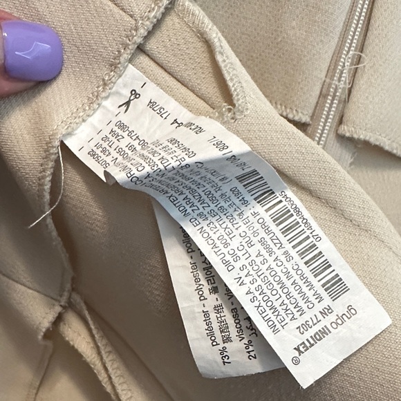 Zara Cream Wide-Leg Trousers - Picture 5 of 6